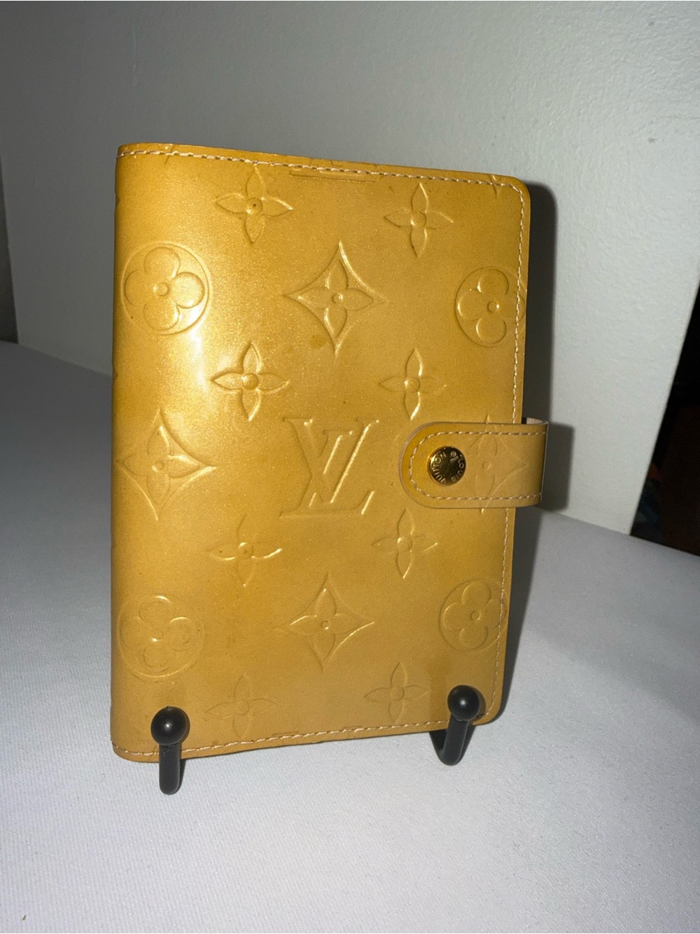 Louis Vuitton Yellow Vernis PM Agenda Passport Holder